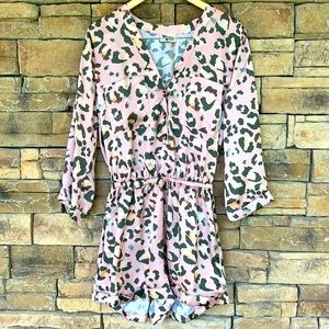 Show Me Your MuMu Pink Leopard Print Romper
